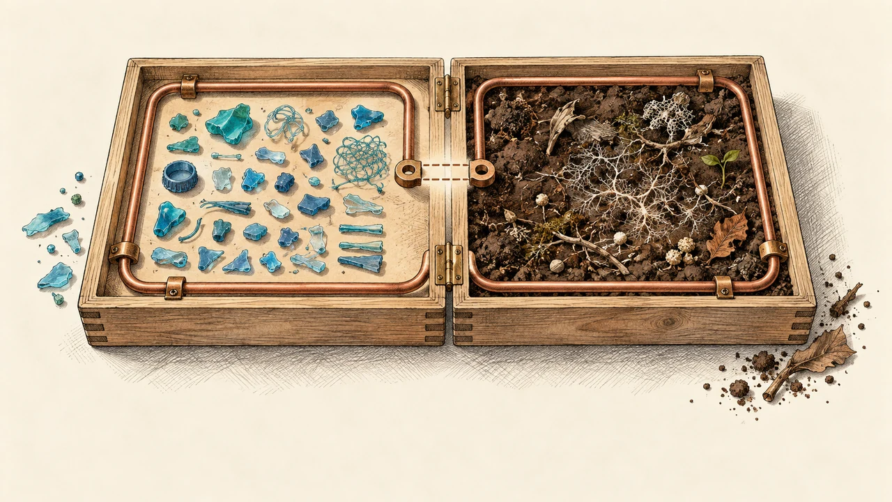 A missing circuit segment separates particle counts from soil-response measurements.