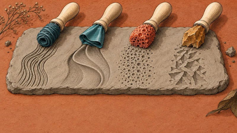 Four plastic forms leave different signatures on the same soil surface.